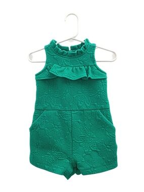 Janie & Jack Green Romper Size 12-18 Months